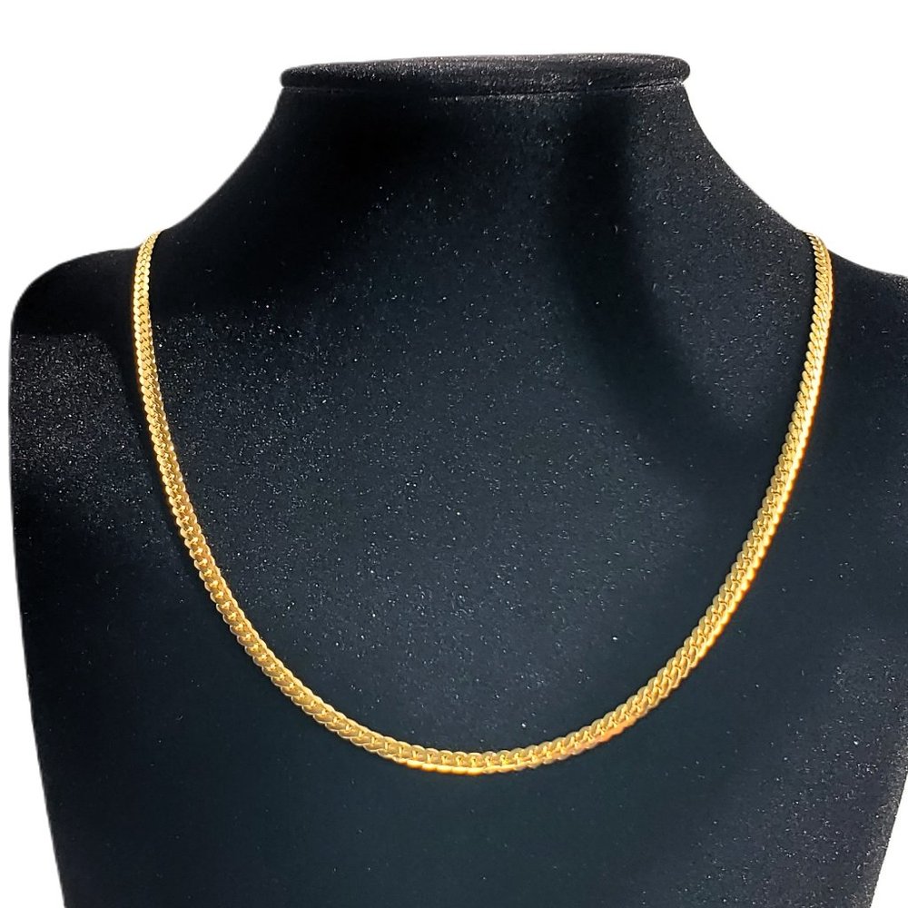 Mens 24" 18K Gold Wheat Chain Link Necklace Guys 18 Karat Guys Jewelry 24in NEW